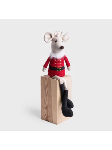 Homla Decofiguur "Dixie" wit/rood - (L)45 cm