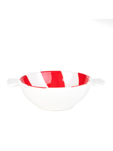 Homla Miska "Lollipop" w kolorze czerwono-białym - Ø 14 cm