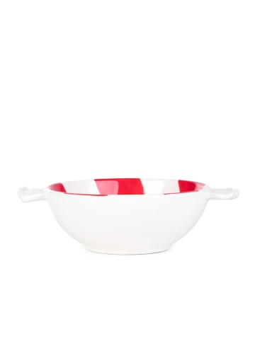 Homla Schale "Lollipop" in Weiß/ Rot - Ø 14 cm