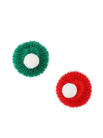 Homla 2-delige set: geurkaarsen "Minsie" rood/groen - (H)10 cm