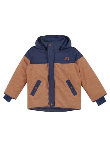 finkid Inritswinterjas"Koira Ice" lichtbruin/donkerblauw