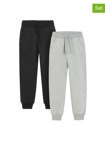 COOL CLUB 2er-Set: Sweathosen in Schwarz/ Grau