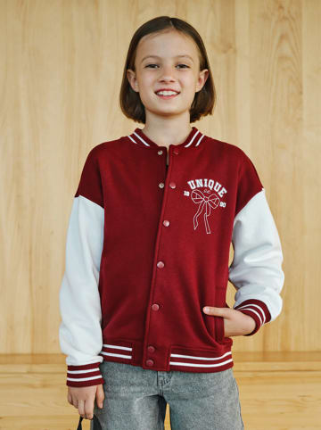 COOL CLUB Sweatjacke in Rot/ Weiß