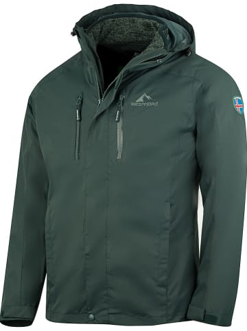 Westfjord 3in1-Funktionsjacke "Hverfjall" in Dunkelgrün