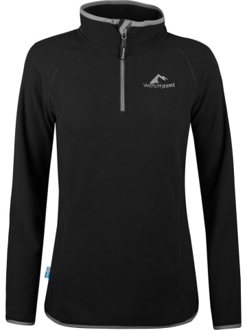 Westfjord Fleecepullover "Hekla" in Schwarz
