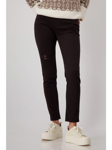 monari Spijkerbroek - slim fit - donkerbruin