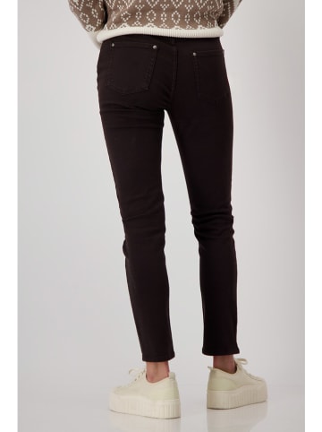 monari Spijkerbroek - slim fit - donkerbruin