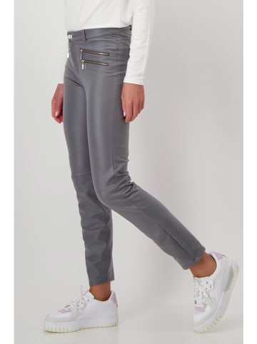 monari Kunstleren broek grijs