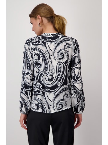 monari Bluse in Weiß/ Schwarz