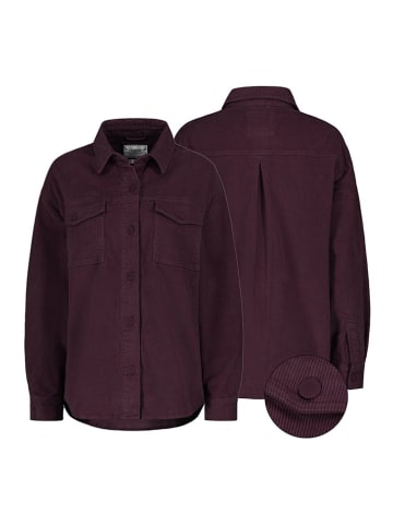 Eight2Nine Cord-Hemdjacke in Bordeaux