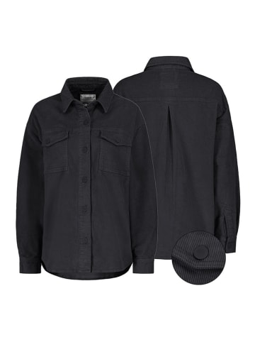 Eight2Nine Cord-Hemdjacke in Schwarz