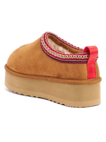 Mandel Ankle-Boots "Ria" in Hellbraun