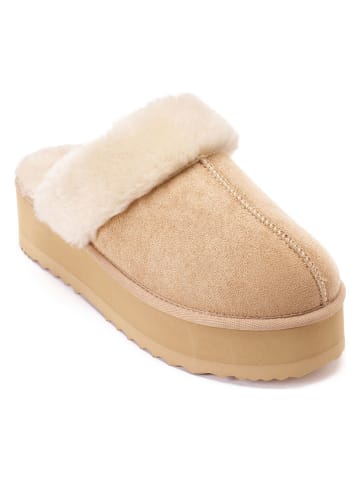 Mandel Slipper "Sabina" in Beige