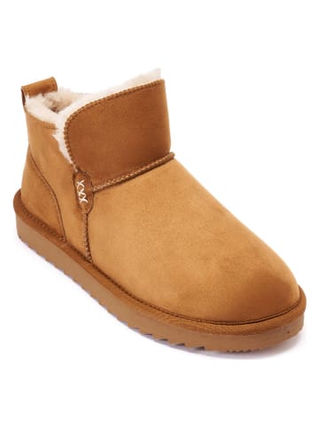Mandel Ankle-Boots "Mia" in Hellbraun