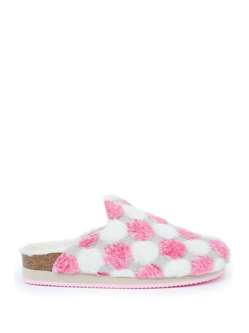 Mandel Clogs in Creme/ Pink