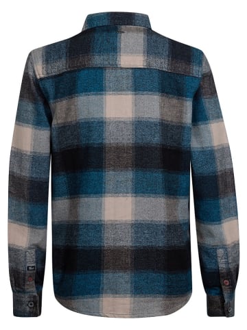 Petrol Industries Blouse antraciet/blauw