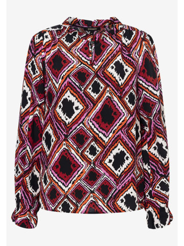 More & More Bluse in Rot/ Pink/ Schwarz