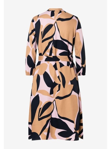 More & More Jurk beige/zwart/lichtroze