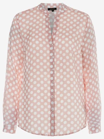 More & More Bluse in Rosa/ Weiß