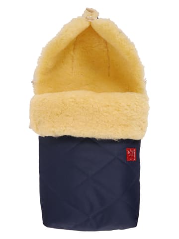 Kaiser Naturfellprodukte Voetenzak met lamsvacht "Natura" donkerblauw - (L)85 x (B)45 cm