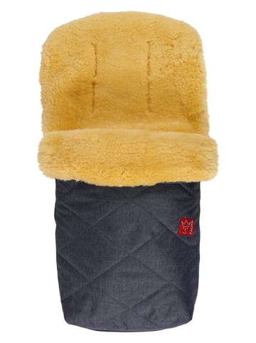 Kaiser Naturfellprodukte Voetenzak met lamsvacht "Natura" donkerblauw - (L)85 x (B)45 cm