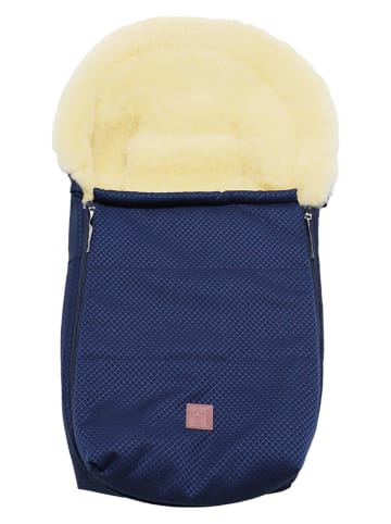 Kaiser Naturfellprodukte Voetenzak met lamsvacht "Emma" donkerblauw - (L)80 x (B)37 cm