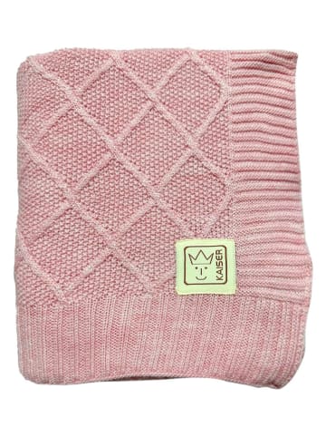 Kaiser Naturfellprodukte Kocyk niemowlęcy "Wool" w kolorze jasnoróżowym - 100 x 80 cm