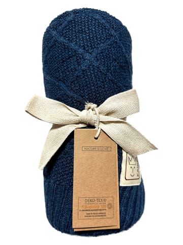 Kaiser Naturfellprodukte Babydecke "Wool" in Dunkelblau - (L)100 x (B)80 cm