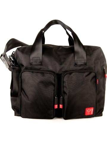 Kaiser Naturfellprodukte Wickeltasche "Worker" in Schwarz - (B)38 x (H)31 x (T)16 cm
