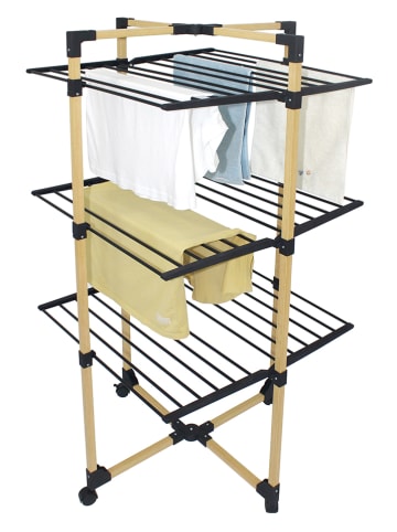 Kitchen Move Kledingrek "Willis" geel/zwart - (B)68 x (H)135 x (D)68 cm
