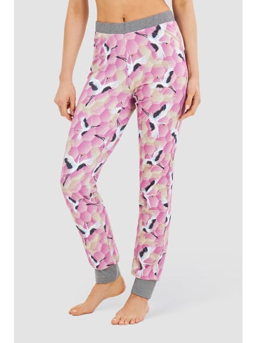 Rösch Pyjamabroek roze/wit