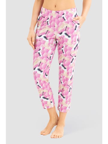 Rösch Pyjama-Hose in Pink/ Weiß