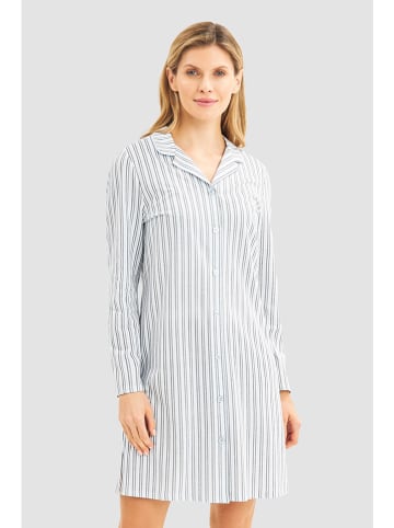Rösch Nachthemd wit/donkerblauw