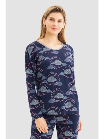 Rösch Pyjama-Oberteil in Dunkelblau