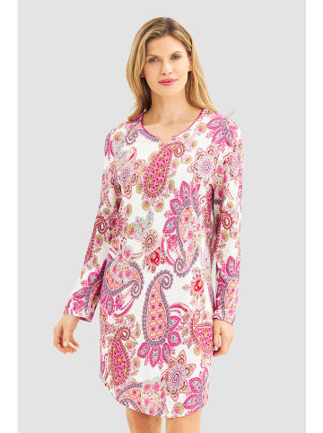 Rösch Nachthemd in Weiß/ Pink