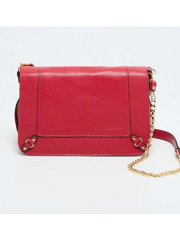 Abaco Leder-Umhängetasche "Seren" in Rot - (B)23 x (H)16 x (T)10 cm