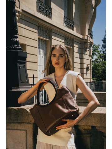 Abaco Leder-Shopper "Julia" in Braun - (B)41 x (H)30 x (T)12 cm