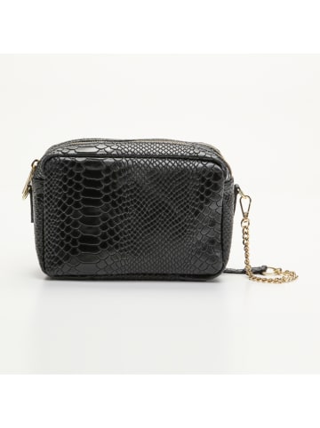 Abaco Leder-Umhängetasche "Cleo" in Schwarz - (B)13 x (H)19 x (T)8 cm