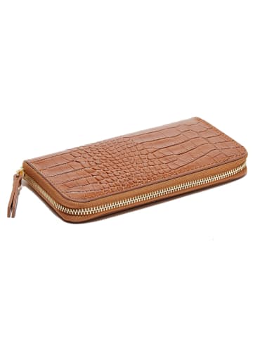 Abaco Leder-Geldbörse "Yna" in Camel - (B)19 x (H)11 x (T)4 cm
