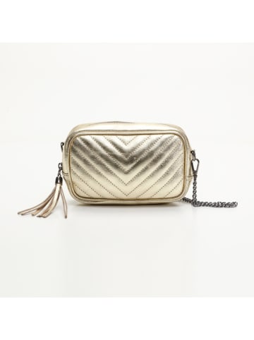 Abaco Leder-Umhängetasche "Pat" in Gold - (B)10 x (H)18 x (T)5 cm