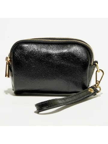 Abaco Leder-Geldbörse "Dore" in Schwarz - (B)11 x (H)7 x (T)4 cm