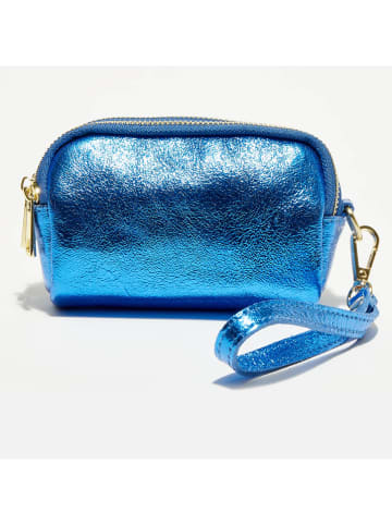 Abaco Leder-Geldbörse "Dore" in Blau - (B)11 x (H)7 x (T)4 cm