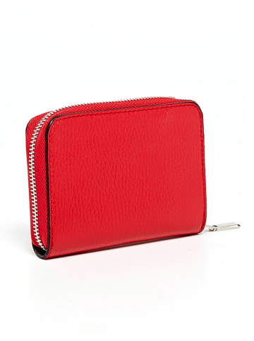 Abaco Leder-Geldbörse "Gali" in Rot - (B)12 x (H)10 x (T)2 cm