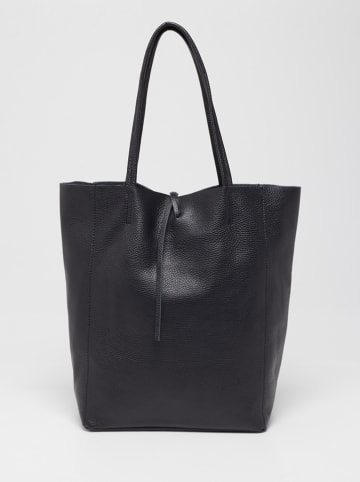Abaco Leder-Shopper "Tesa" in Schwarz - (B)40 x (H)13 x (T)37 cm