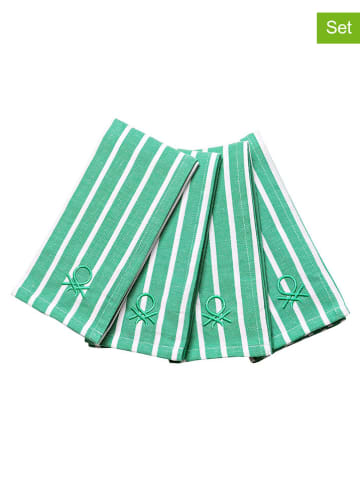 Benetton 4er-Set: Servietten in Grün - (L)45 x (B)33 cm