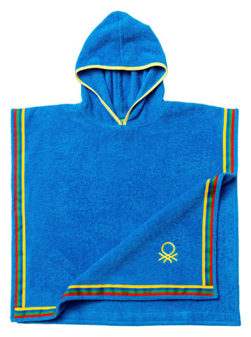 Benetton Ręcznik kąpielowy w kolorze niebieskim z kapturem