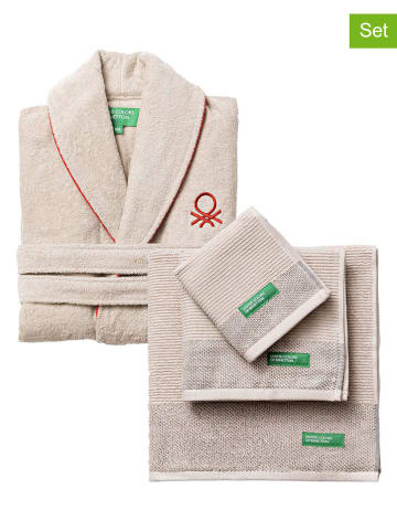 Benetton 4-delige handdoekenset beige
