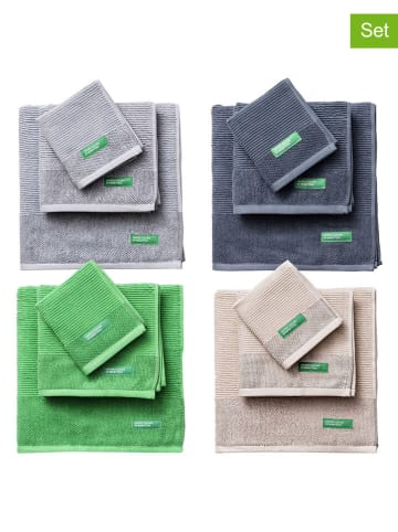 Benetton 12-delige handdoekenset meerkleurig