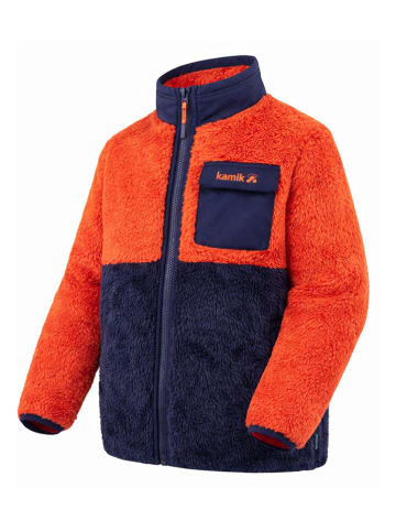 Kamik Teddy-Fleecejacke "Shep" in Orange/ Dunkelblau