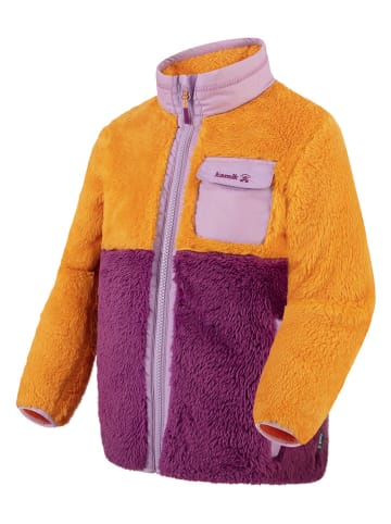 Kamik Pluszowa kurtka polarowa "Shep" w kolorze fioletowo-pomarańczowym